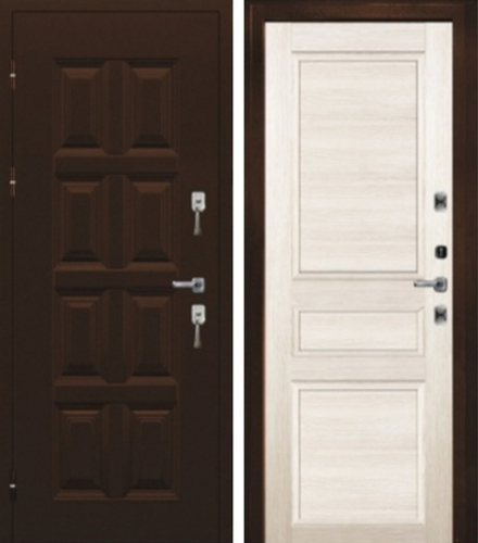 Стальная дверь Винтер (беленый дуб)