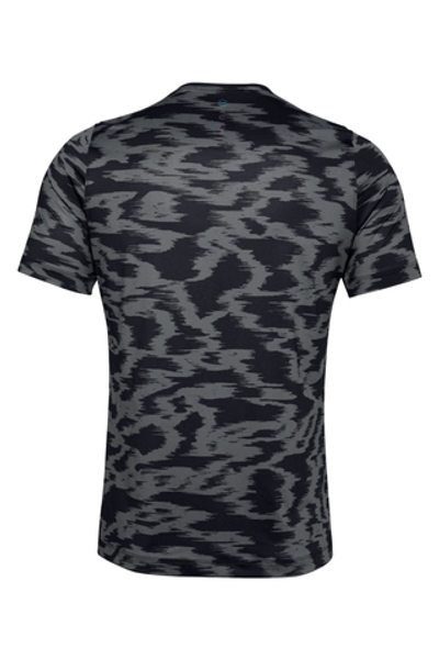 Футболка мужская теннисная Under Armour Men's UA RUSH HeatGear Fitted Short Sleeve Printed - black