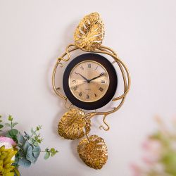 Часы настенные Monstera Deliciosa (Монстера) mini Каштан Амбер