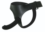 Страпон на эластичных ремнях Ultra Harness Les Dildo - 15 см. (Цвет: черный)