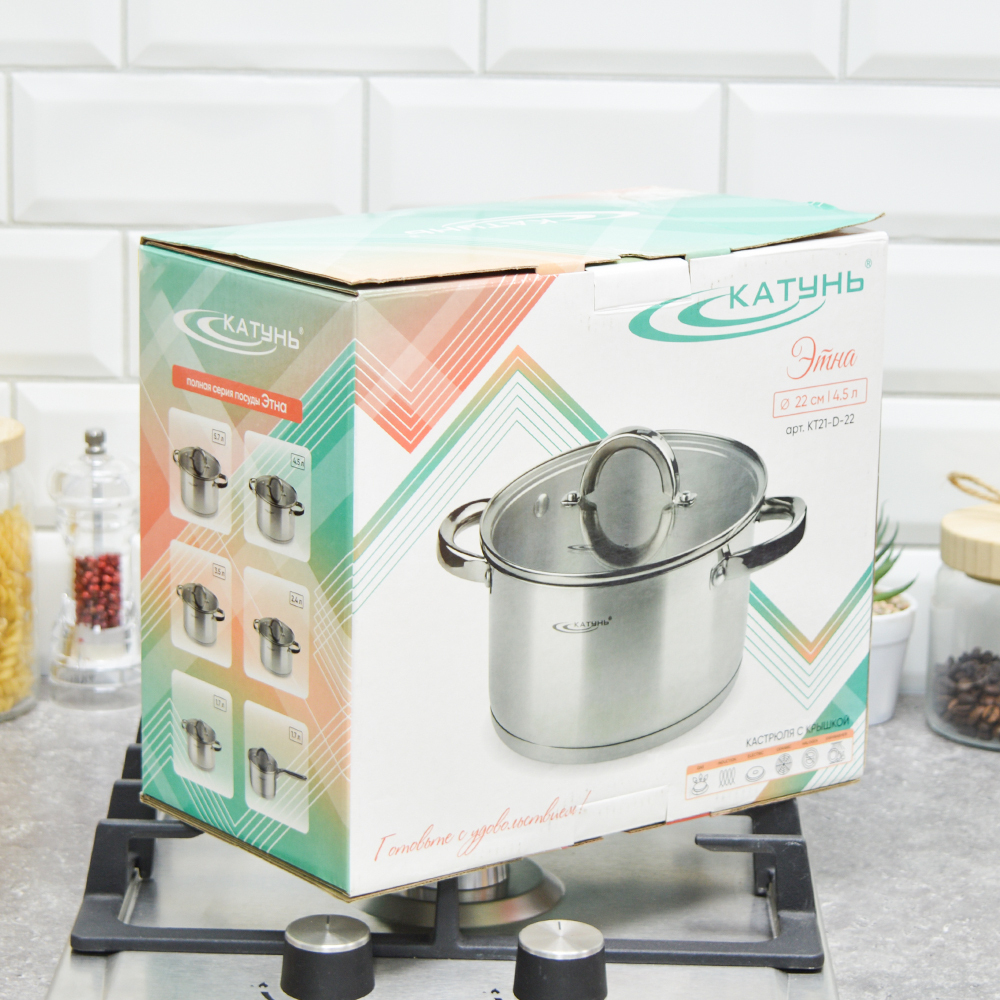 Кастрюля 4,5л нерж Этна