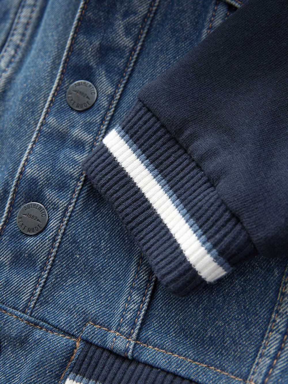 Куртка джинсовая с капюшоном для мальчика Next Q61-744, Темно-синий