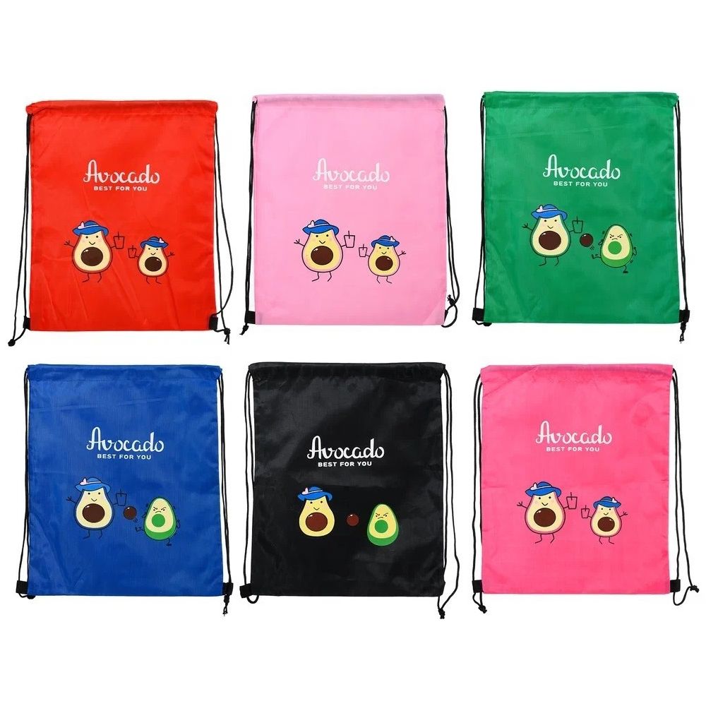 Сумка - мешок для сменной обуви Basir, серия &quot;АВОКАДО&quot;, с рисунком авокадо, ассорти цветов