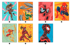 Hachette  раскраска по номерам  SPIDER-MAN - Coloriages magiques - Trompe-l'oeil (7+) - Héros contre Vilains - MARVEL