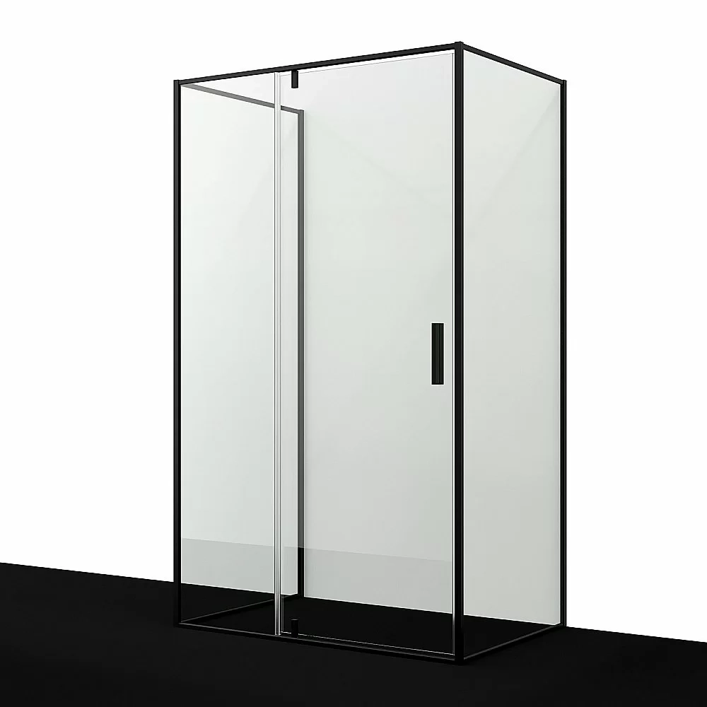 Душевой уголок WasserKRAFT Elbe 74P 74P25 120х80 профиль черный матовый/стекло прозрачное