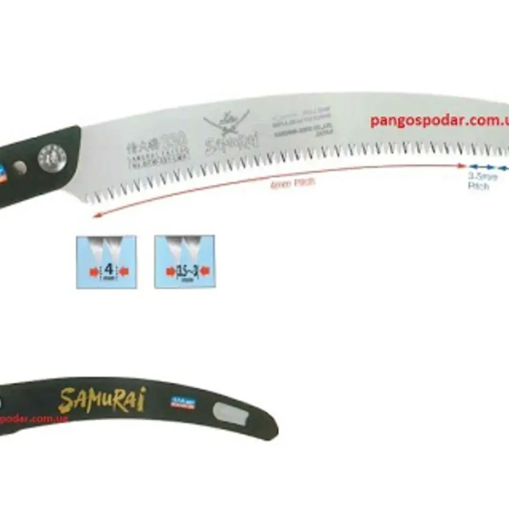 GCW-270-LMH Пила с изогн. полотном, L=270мм,с перем. шагом 3/3,5/4мм в чехле, с поясным крепл. GCW-270-LMH Samurai GCW-270-LMH