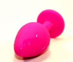 Розовая силиконовая коническая пробка с розовым стразом - 8,2 см. (Цвет: розовый)