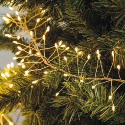 Гирлянда роса «Фейерверк» с трансформатором 20 м, 1000 LED, теплое белое свечение