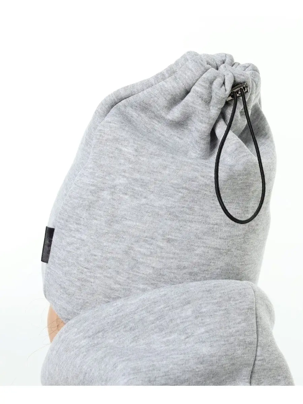 Шапка бини с начесом для хвоста, дред и кос