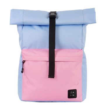 Рюкзак Zain Rolltop 247. Голубой. Розовый