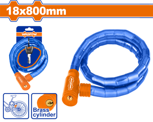 Велосипедный замок 18х800 мм (12/24) WADFOW WBK5108