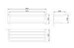 Полка для полотенец 650 мм нерж. сталь CLASSIC 09023.S матовый