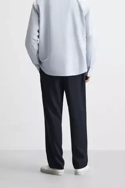 ZARA БРЮКИ-ДЖОГГЕРЫ ИЗ ЛИОЦЕЛЛА, МОРСКОЙ СИНИЙ