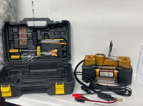 Компрессор автомобильный для накачки шин, двухпоршневой, в кейсе, 85 л / мин, 12 v, 8063, TG (1 шт.)