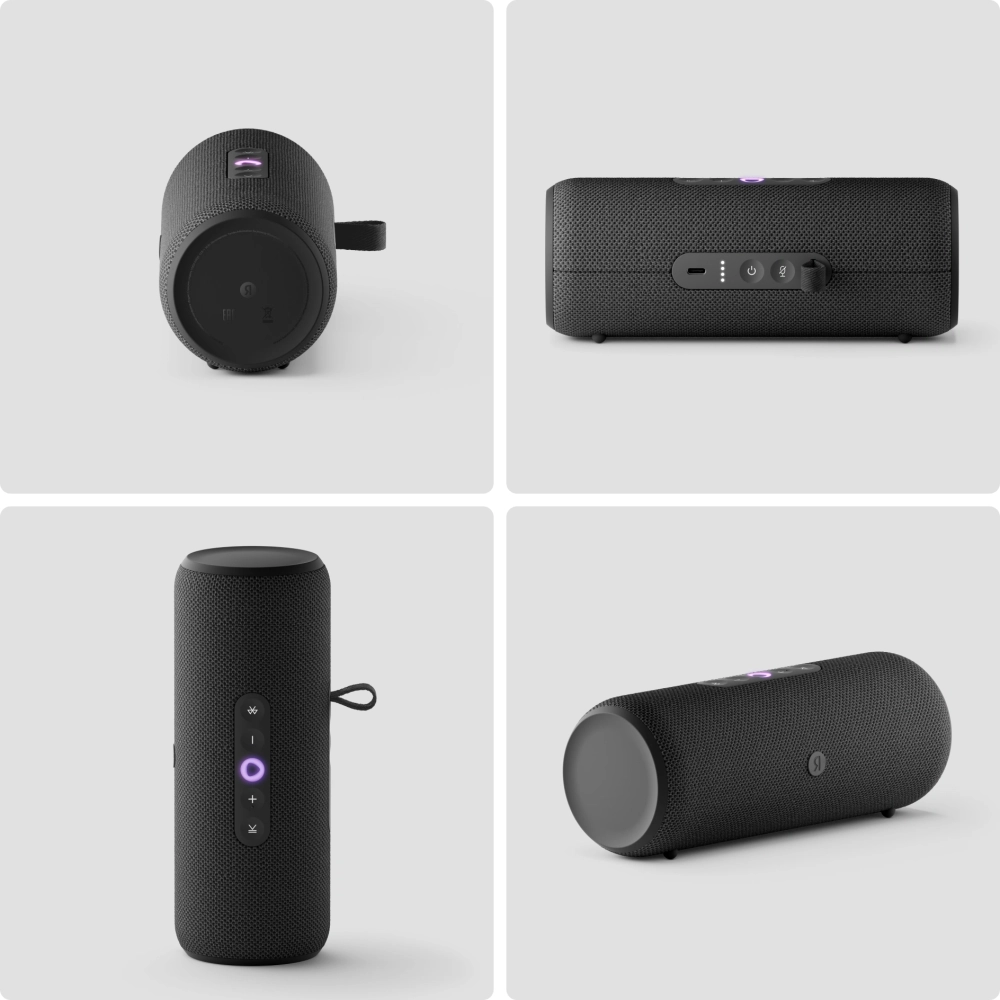 Умная колонка Yandex Стрит Алиса черный 30W 2.0 BT/Wi-Fi 10м 3300mAh (YNDX-00030BLK)