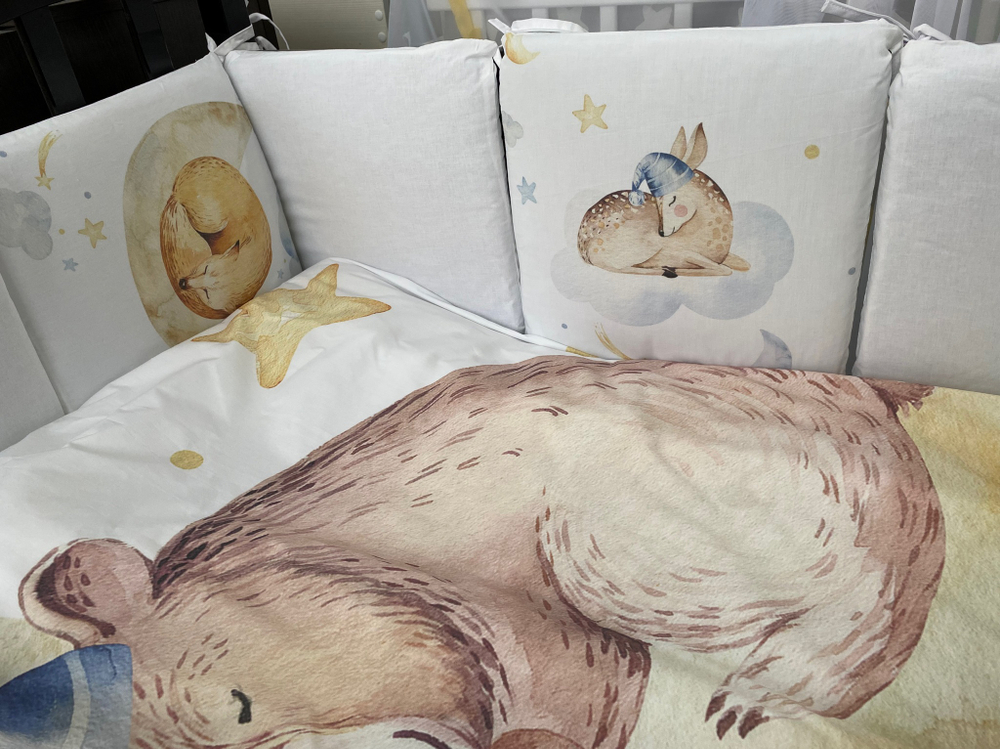 Комплект постельного белья 17-ти предметный "Мир игрушек" (подушечки), НОЧНЫЕ СНЫ, поплин