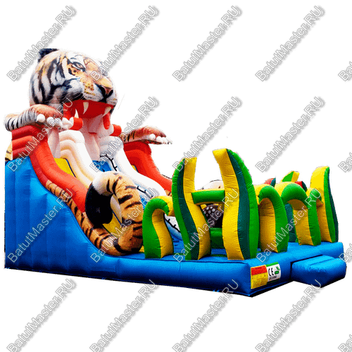 Надувная горка "Большой тигр", 10*5.5*8 м