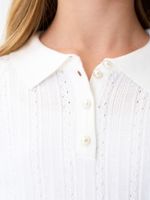 Джемпер поло для девочки 1327 белый