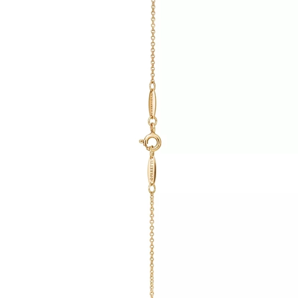 Подвеска из жёлтого золота 18k,Tiffany 💠Open heart 16mm