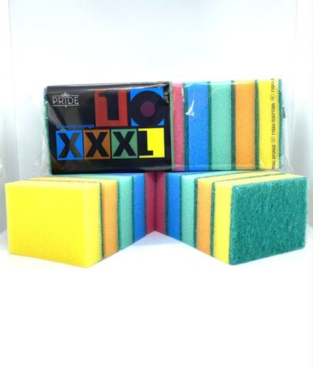 Губка "XХXL"с чистящим слоем (10шт/20) Прайд