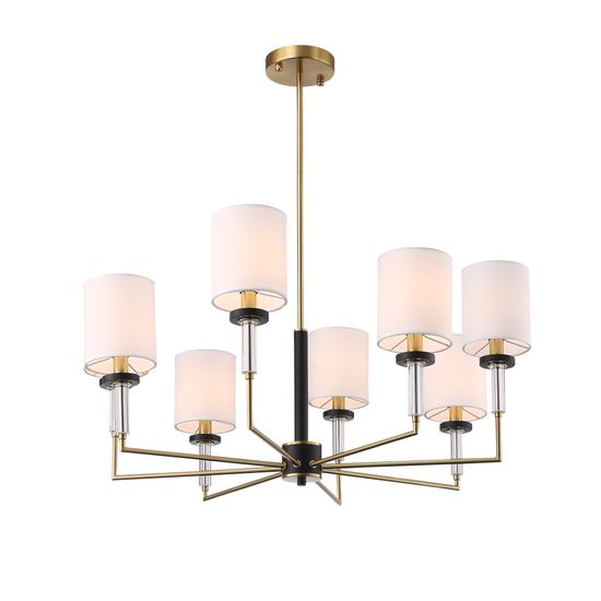 SL1404.303.08 Люстра подвесная ST-Luce Латунь/Прозрачный E14*8 40W VERITAS