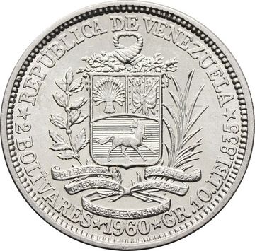 2 боливара 1960 Венесуэла