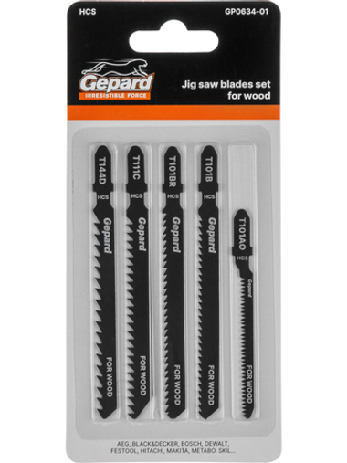 Набор пилок лобз. по дереву 5шт. GEPARD (GP0634-01)