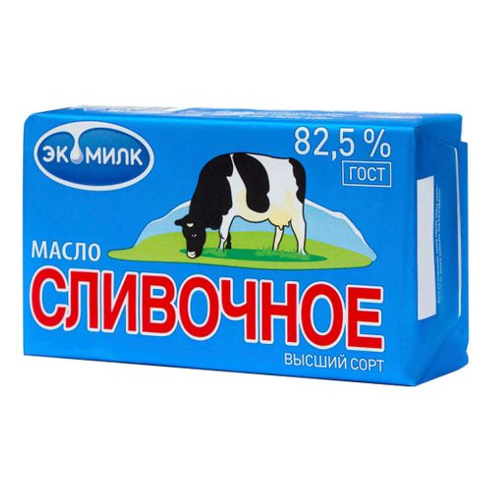 Масло сливочное традиционное "Экомилк" с коровкой 82,5%-330 гр