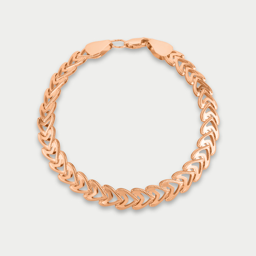 Браслет цепной из красного золота без вставок (арт. Б-079)