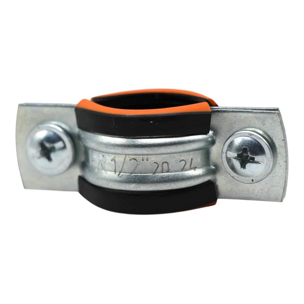Хомут HUMALT металлорезиновый на шпильке 1/2" (20-24 мм)