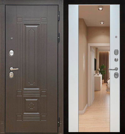 Мадрид Зеркало ОПТИМА (эмалит Белый)