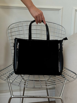 Сумка из натуральной замши и эко кожи