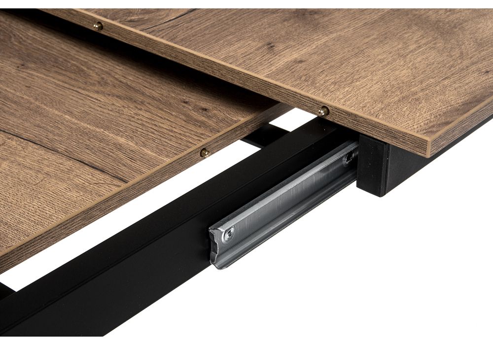 Стол Центавр 120(160)х70х75 дуб велингтон / черный матовый