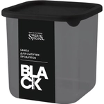 Банка для сыпучих продуктов Black квадратная 0,8л, с гибкой крышкой Sugar&Spice