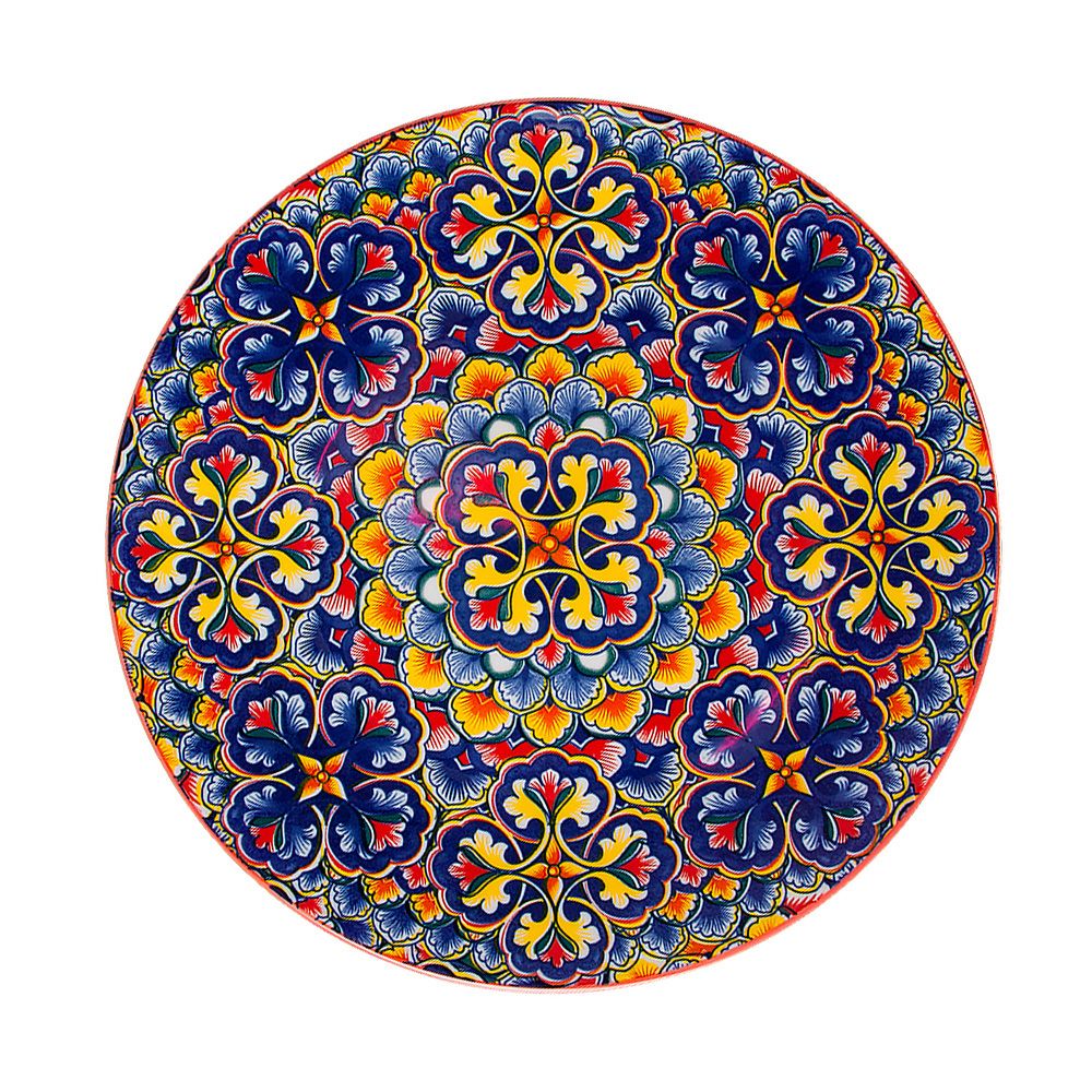 Тарелка "Arabesque" (красная) d=21,5см,h=2см (min6) (транспортная упаковка)