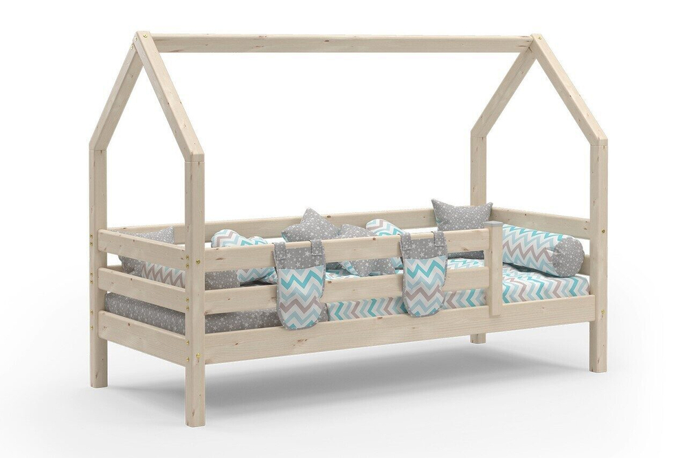 Соня кровать с надстройкой прозрачный лак