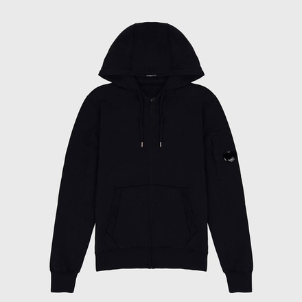 Худи на молнии C. P. Company Light Fleece Total Eclipse