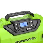 Компрессор автомобильный аккумуляторный Greenworks Арт. 3400807UB, 24V / 12V (от прикуривателя автомобиля), c АКБ 4Ач и ЗУ в сумке