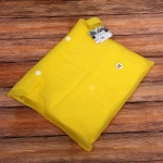 Дождевик-плащ 140 Мкрн 110см «Урал» с капюшоном и завязками, на кнопках, желтый ДоброСад