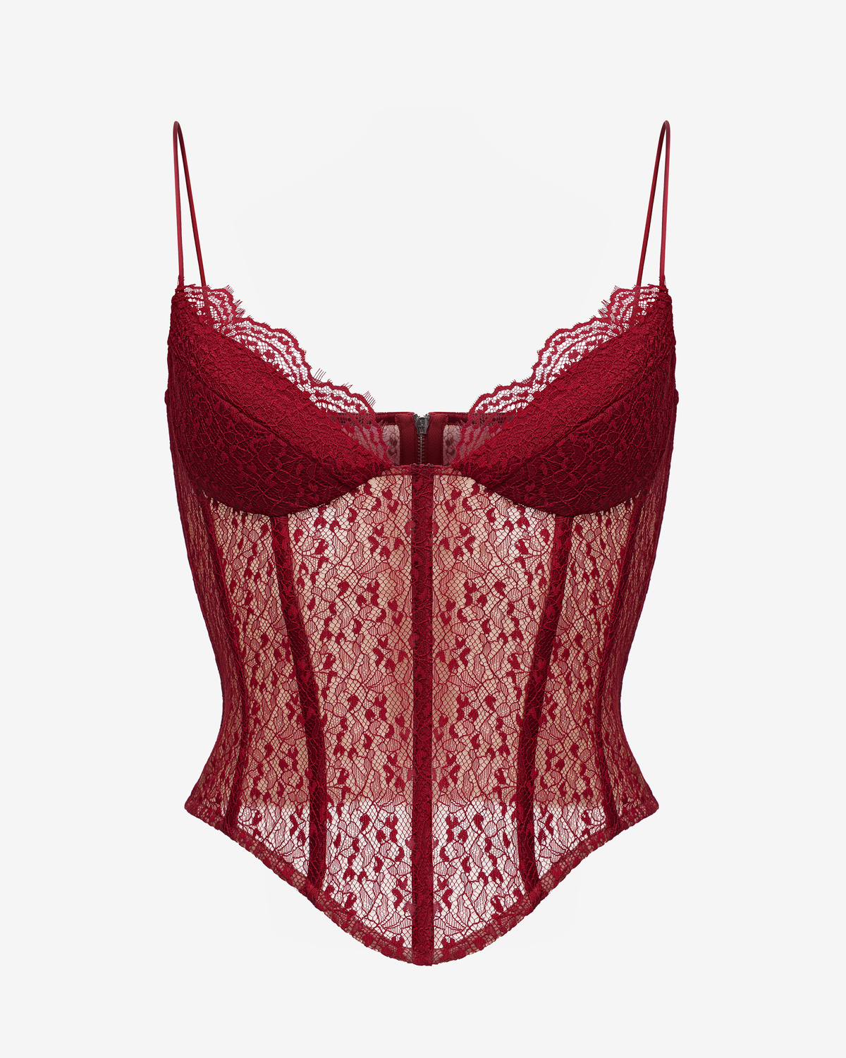 Топ-бюстье корсетного типа из кружева
