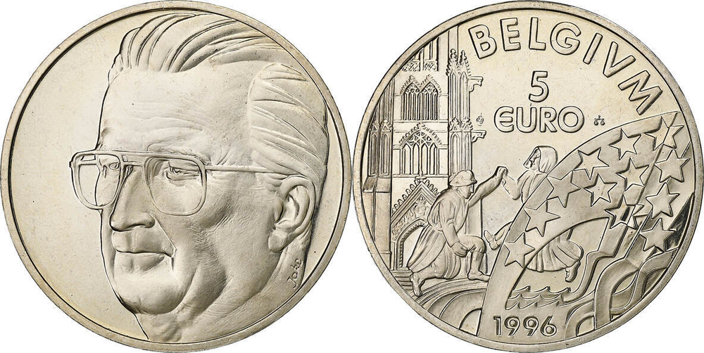 Бельгия 5евро,1996 Альберт II