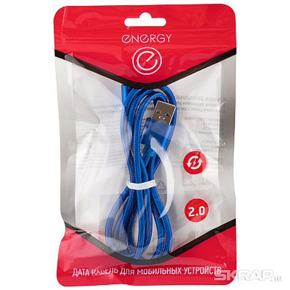 Кабель Energy ET-27 USB/Lightning, (для продукции Apple) синий