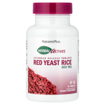NaturesPlus, Herbal Actives, красный ферментированный рис, 600 мг, 30 вегетарианских таблеток