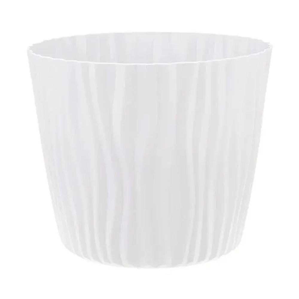 Кашпо ВОЛНА D250мм 8л с вкладышем Белый (комплект 12 шт)