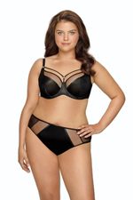 Трусики-бразилиана из эластичного трикотажного полотна с вставками из сетки (Размер: S) (Цвет: белый)