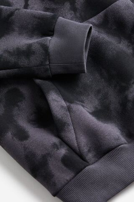 H&M Толстовка с принтом и капюшоном, угольный