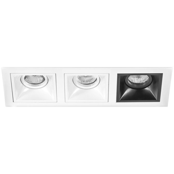 Комплект из светильников и рамки Lightstar Domino Quadro (214536+214506+214506+214507) D536060607