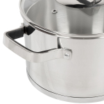 Кастрюля нерж, 4.75 л, с крыш, Daniks, Манхэттен, M-461-22, индукц