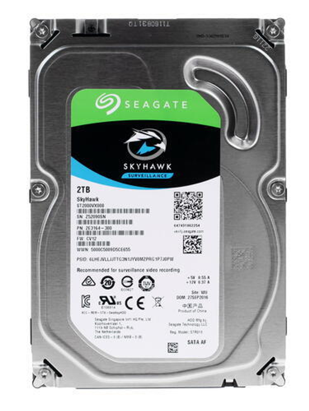 Жесткий диск 2 Tb Seagate Skyhawk ST2000VX008 Video 5900 RPM
