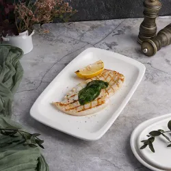 Блюдо прямоугольное 29,5*18,5 см белое фарфор P.L. Proff Cuisine [6]